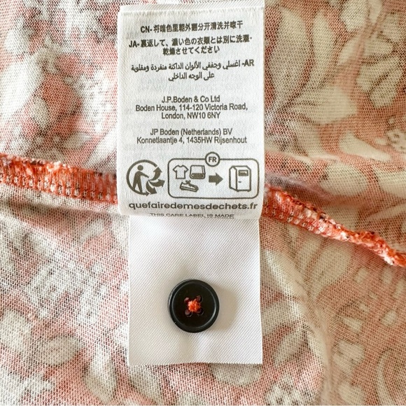 Boden Mini Jersey Shirt Dress in Tigerlilly Wildflower Modal Cotton Blend 4P EUC - Picture 10 of 11